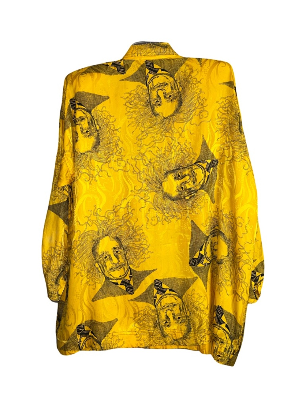 Vintage Nicole Miller Sport Silk Albert Einstein Graphic Blazer Jacket Size 12 - Picture 3 of 6